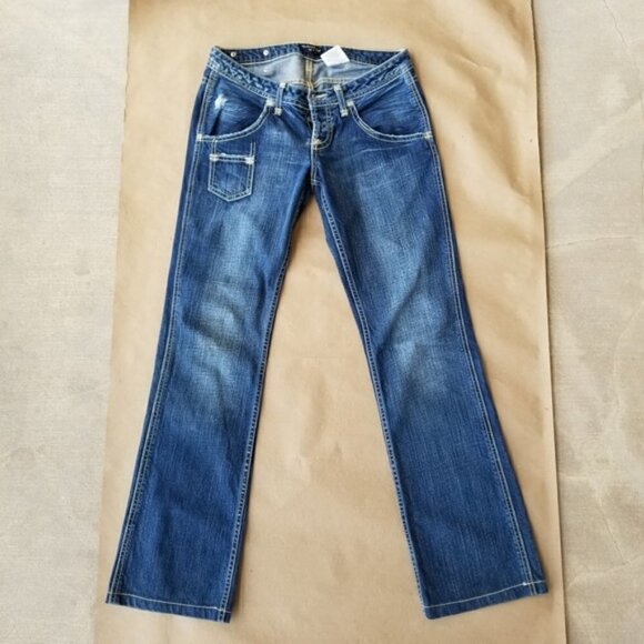 Vintage Rebel mono floral distressed jeans 27 - Picture 2 of 7